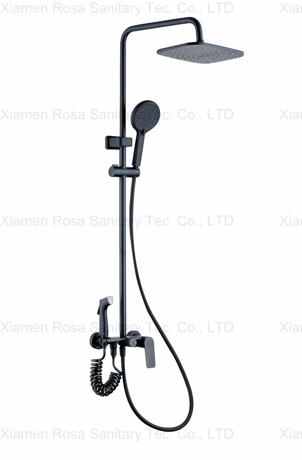 Душевой смеситель с дождевой лейкой, хром