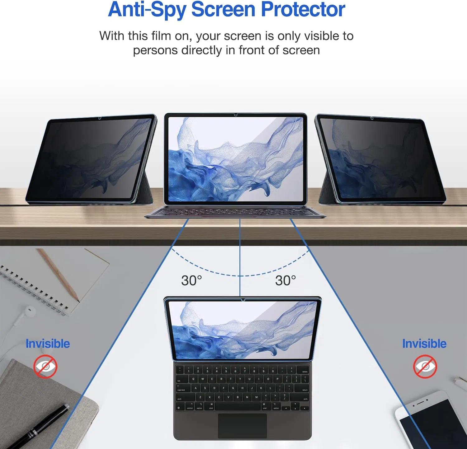 Защитная плёнка Privacy Anti-Spy для Samsung Galaxy Tablet 12.9"