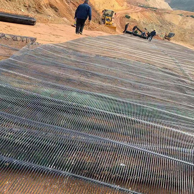 Customized High Tense Strength High Friction Coefficient 160kN/M HDPE Uni-Direction Uniaxial Plastic Geogrid for Water Resources Engineering