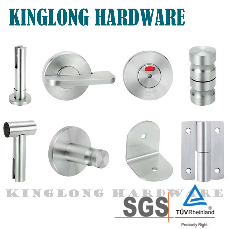 Stainless Steel 304/201 Bathroom Hardware Furniture Accessories Sanitary Ware Shower Partition Toilet Cubicle Set