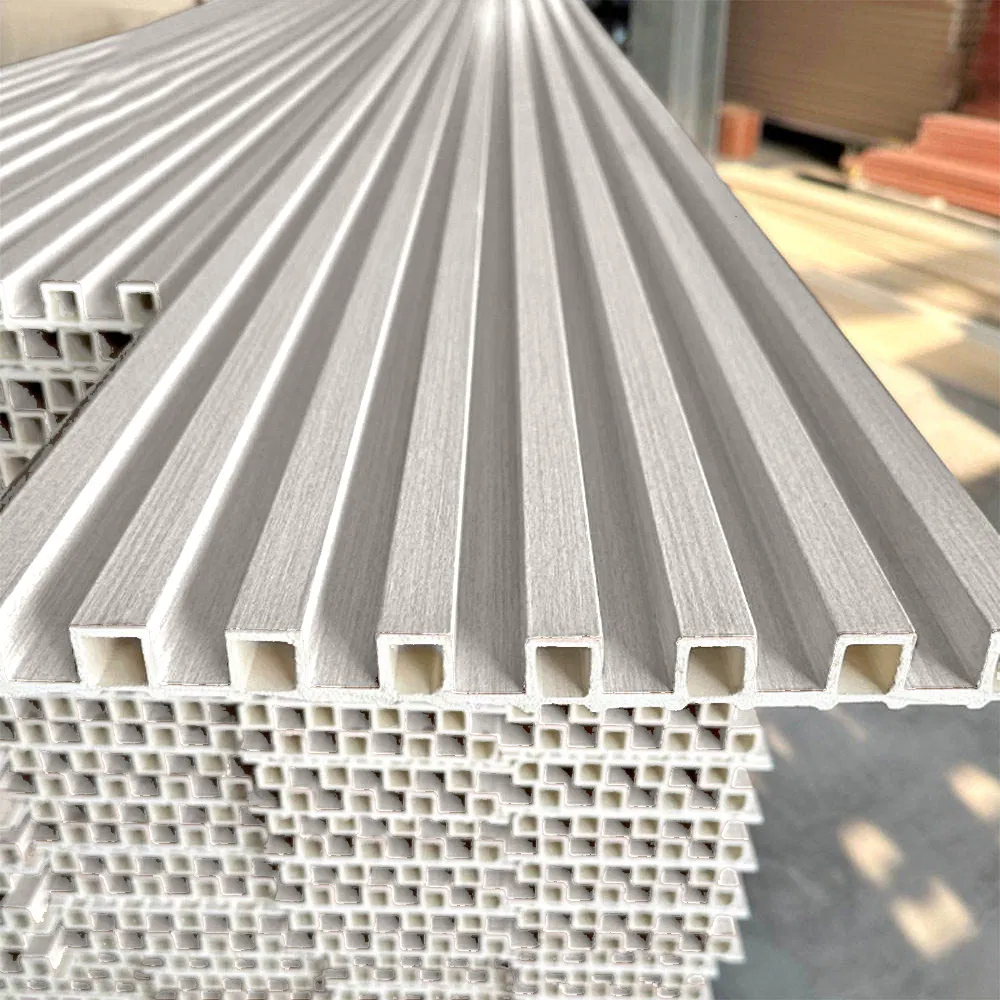 Elegant Indoor Slatted Wood Grilles WPC Wall Panel for Interior Design