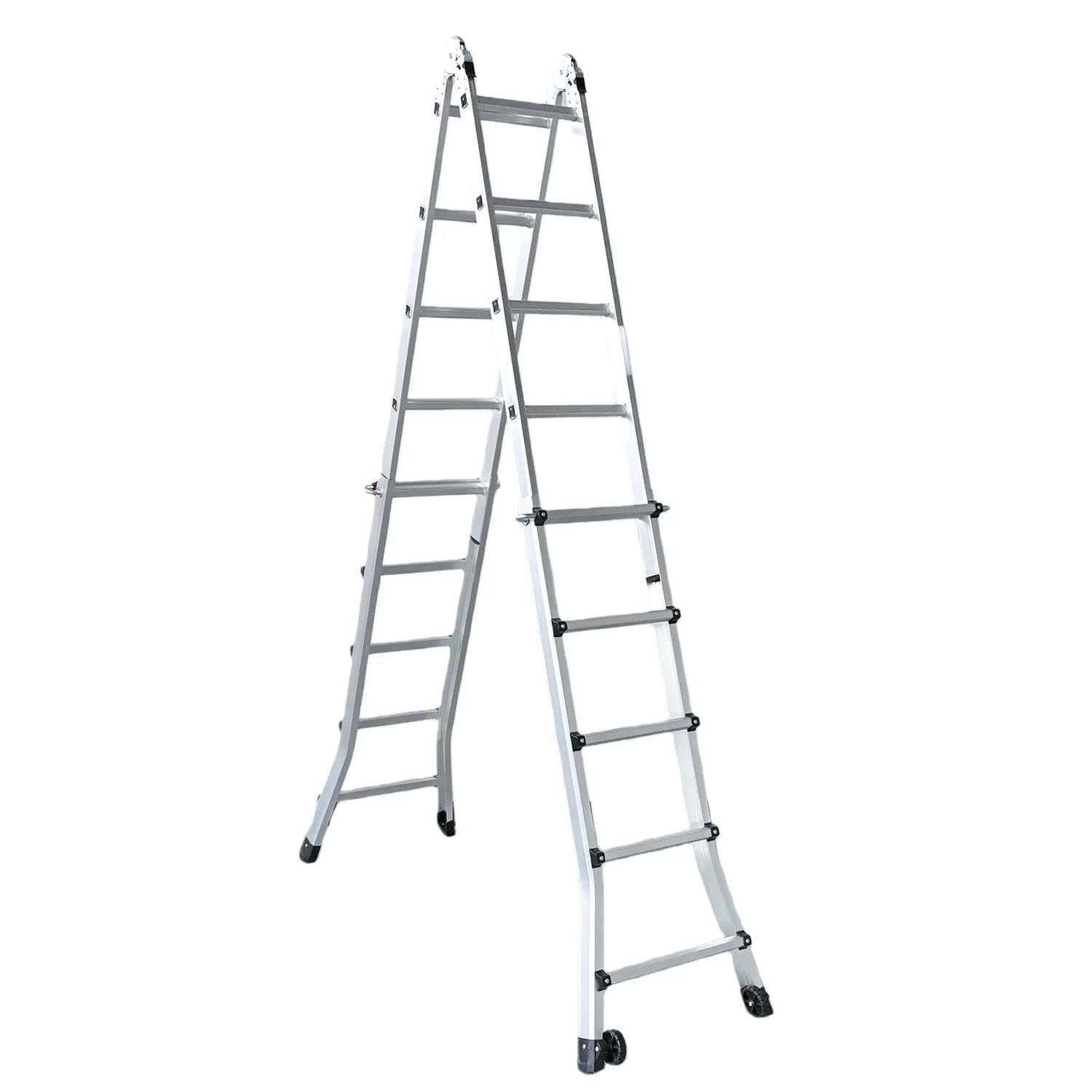 En 131 Certified Multipurpose Telescopic Ladder Aluminum Alloy Multi Functional Small Giant Ladder with 150kg Capacity for Warehouse Use