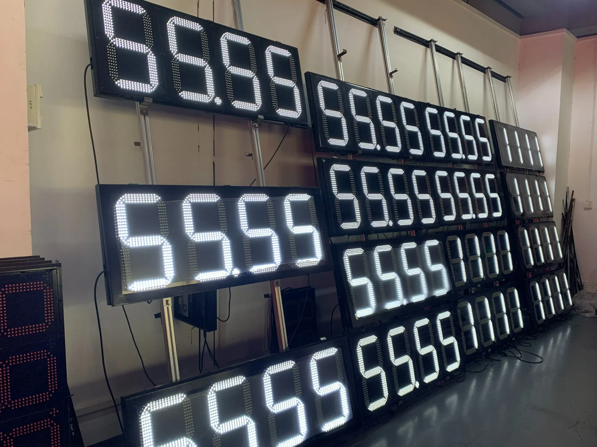 Large Single Digit 8inch 7 Segment Display LED Red Emitting Color for Gas Petrol Station LED Price Sign