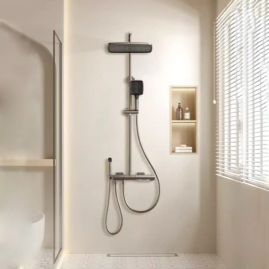 Hot Offer Modern Bathroom Bathroom Faucets Shower Set Rain Fall Square Top Sprayer Water Shower Faucet