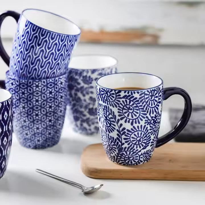 12/14oz Mug Cup Decal and Colored Glaze Stoneware Porcelainware Tableware