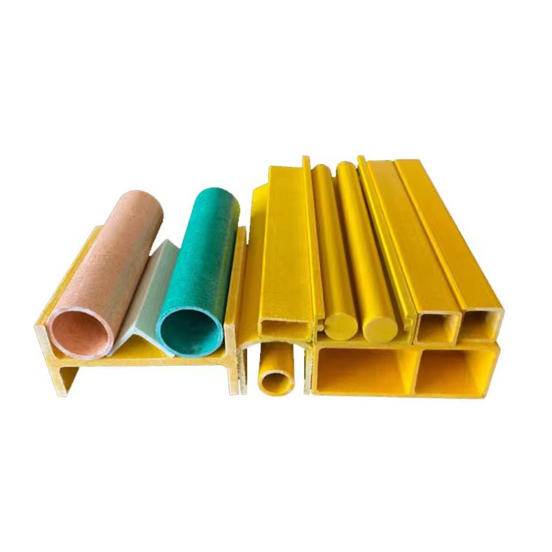 High Standards Seamless FRP Reinforcing Profile Modularization FRP Profile Tubular Profile for Sewage Pipe Supports