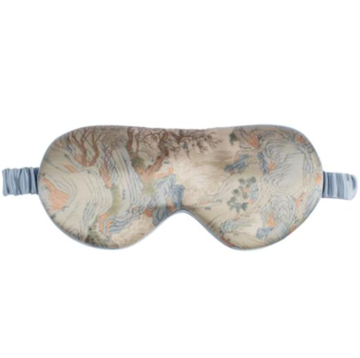 Wholesale Custom Printed Logo OEM Silk Satin Sleep Eye Mask Travel Night Sleeping Eye Mask