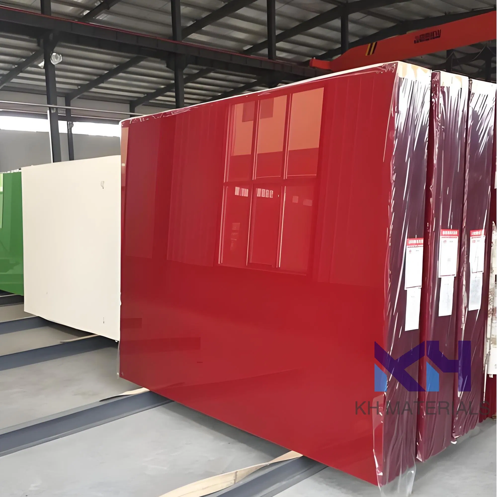 Modern Back Painted Glass Panel Color White Black Red Yellow