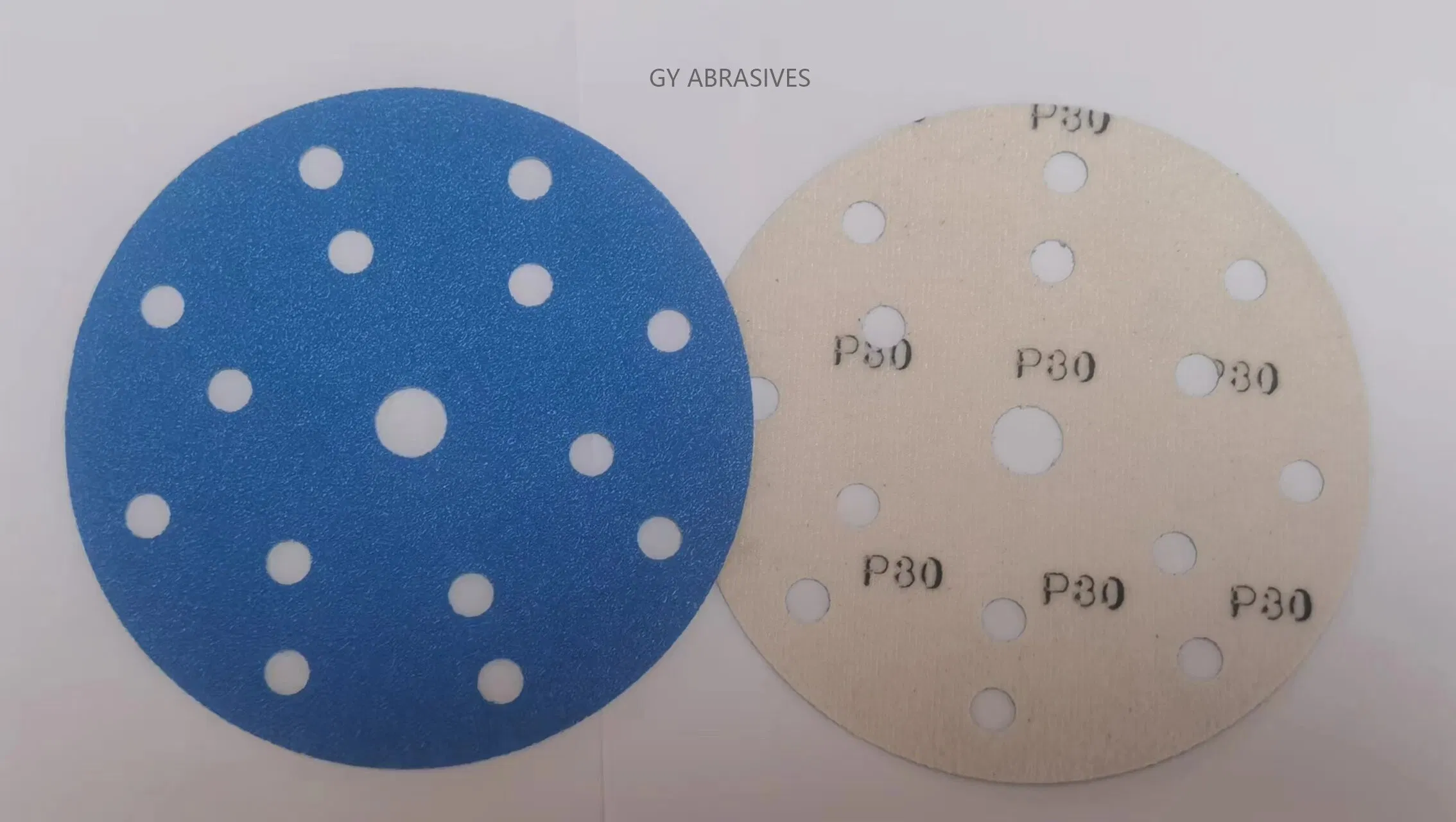 P180 Blue Ceramic Sandpaper Disc-150mm Sanding Disc for Auto Refinishing