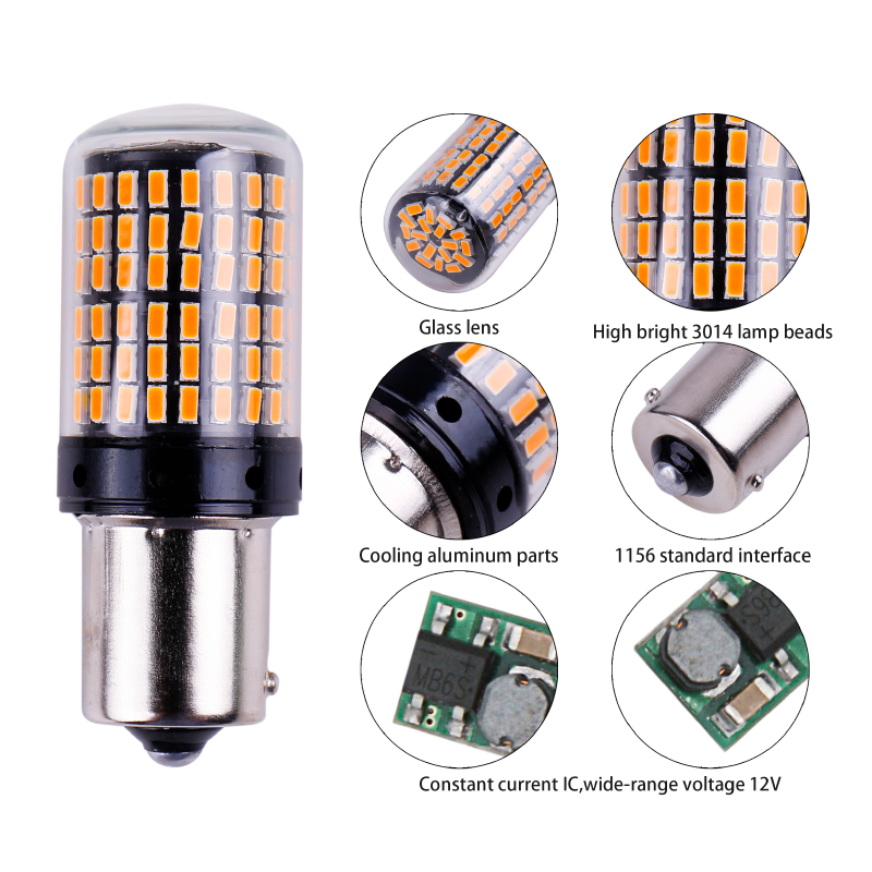 Светодиодная лампа 1156 Ba15s P21W 144SMD для авто