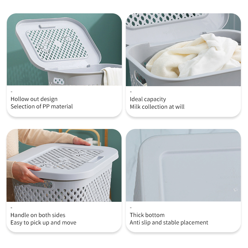 Eco-Friendly Dirty Clothes Laundry Basket Home Storage Basket with Handle