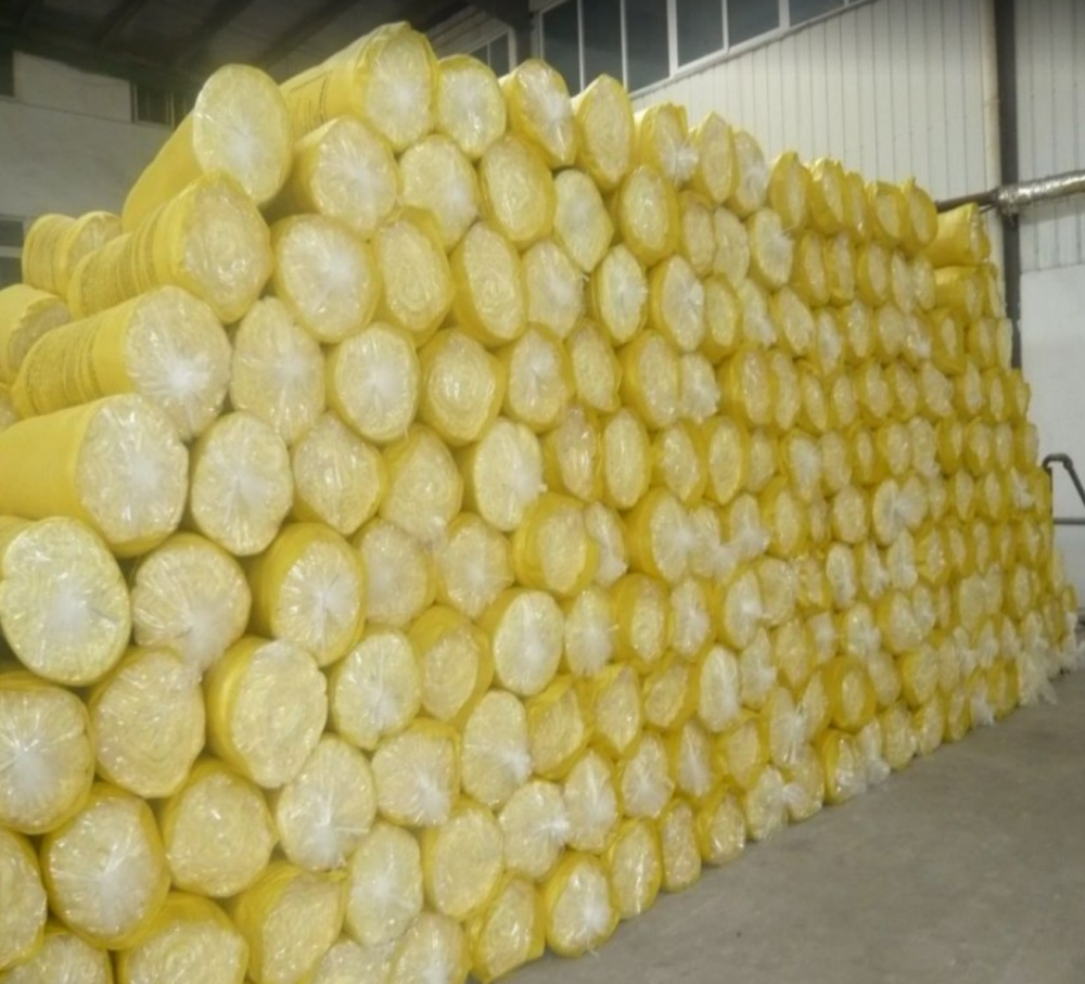 Thermal Fireproof Resistant Emergency Heat Insulation Yellow Welding Building Material Cotton with Aluminum Foil Fiberglass Fire Roll Glass Wool Blanket