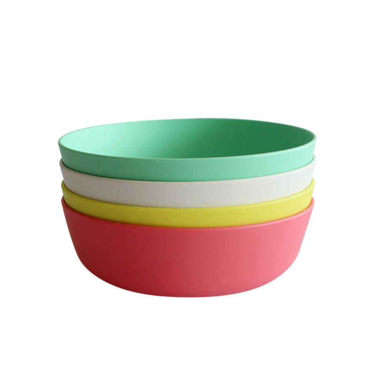Environmentally Friendly Degradable Pure Color Four Simple PLA Round Bowl Children's Meal Bowl Set