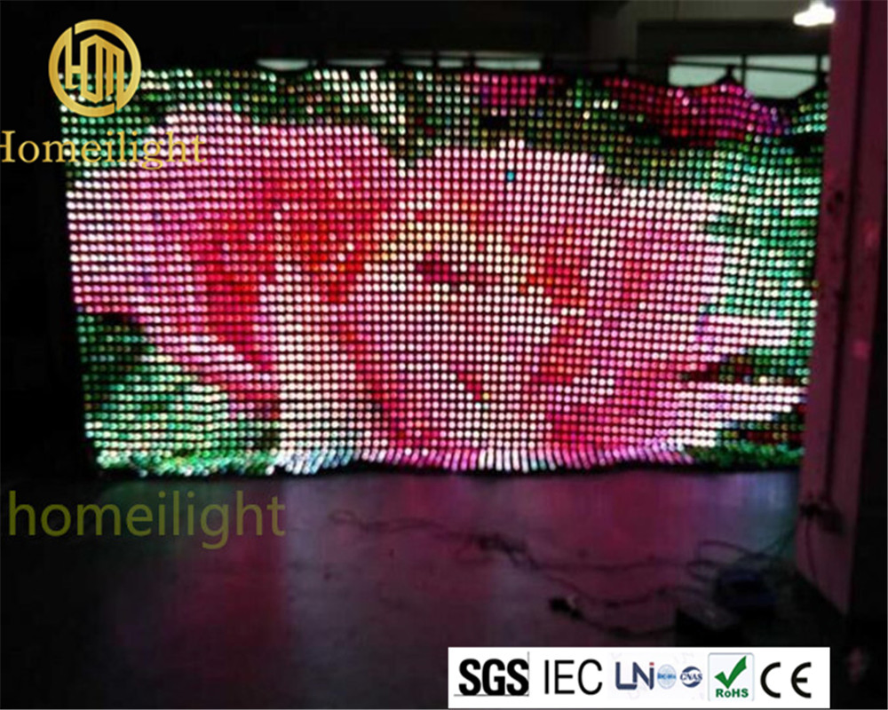 Indoor Stage Light P5cm LED Vision Curtain Backdrop LED Video Curtain for Events