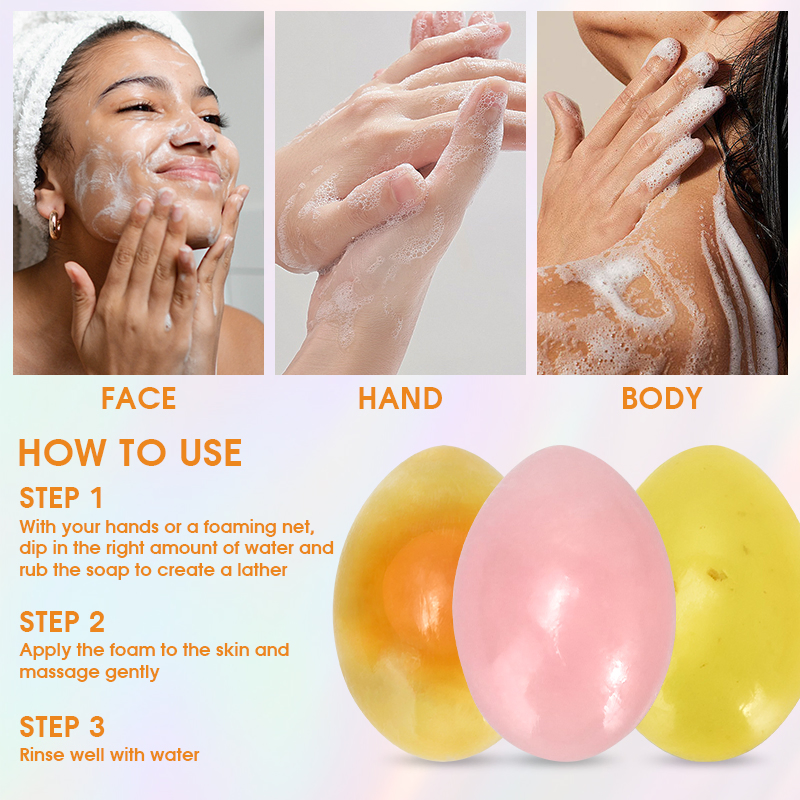 Organic Cruelty-Free Skin Revitalizer Nourishing and Vitamin C Essential Oil Egg Soap