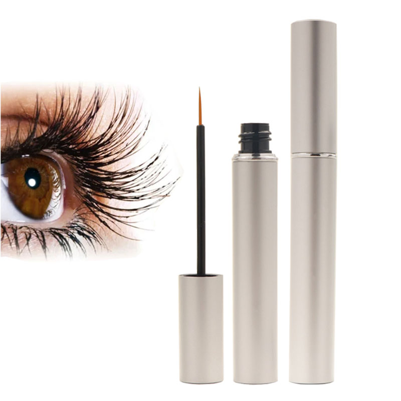 OEM 5ml Round Gold Circle Aluminum Model Eyelash Growth Liquid