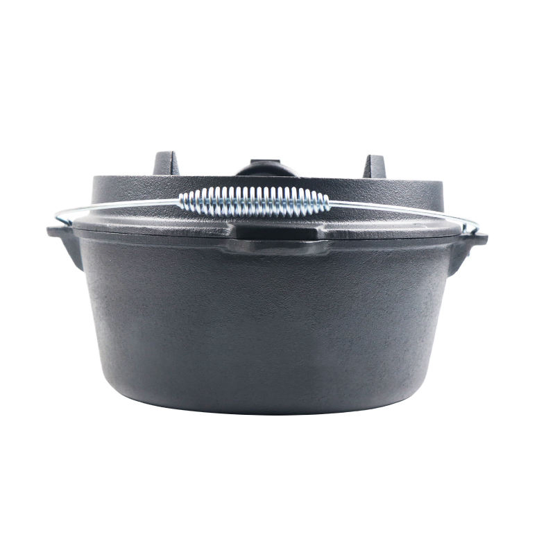 Чугунная голландская печь 10 дюймов с предварительной прокалкой