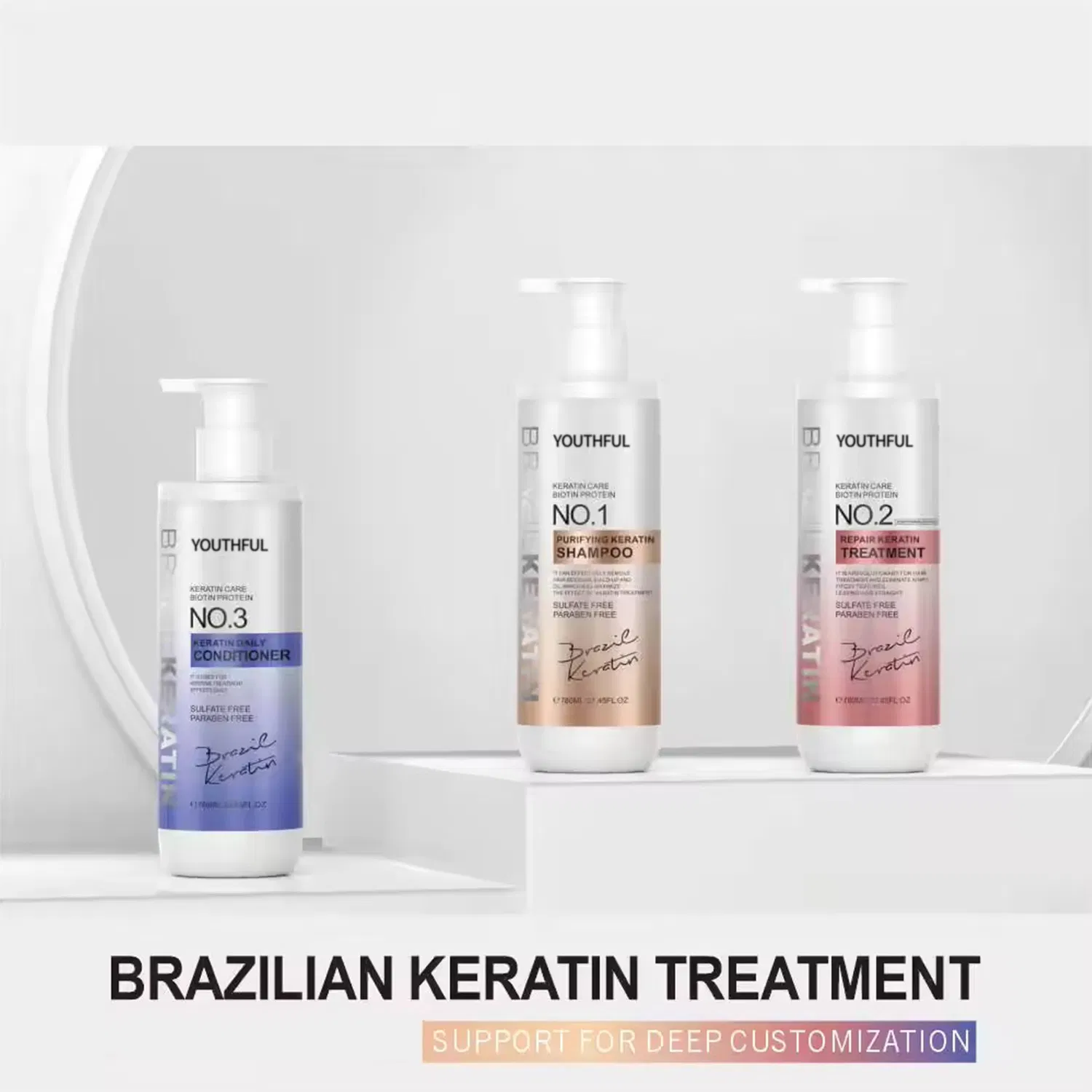 Professional Salon Private Label Keratin Hair Treatment Straightening Cream