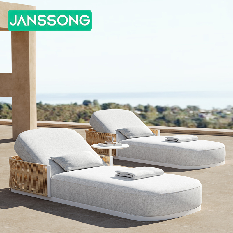 Шезлонги алюминиевые для бассейна патио