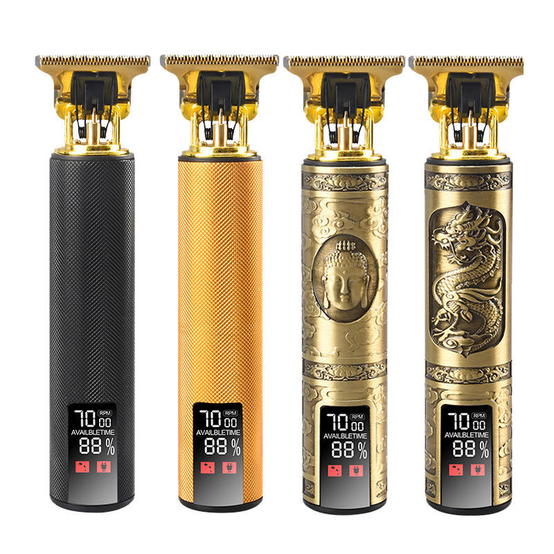 Save Wholesale Professional Cordless Hair Trimmer Rechargeable T-Blade Liner Shaver Edger with LCD Display, High-Performance Hair Clippers for Barbershops