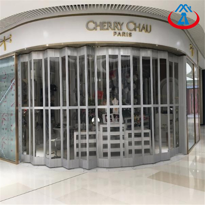 China Shop Front Clear Perspective Polycarbonate Security Door for Commercial