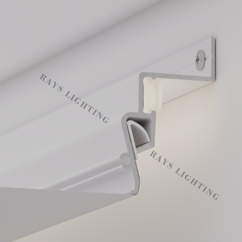 Factory Direct Customization White Black Uzbekistan Kazakhstan Ceiling PVC Aluminum Profiles for Stretch Ceiling Film Soft Film