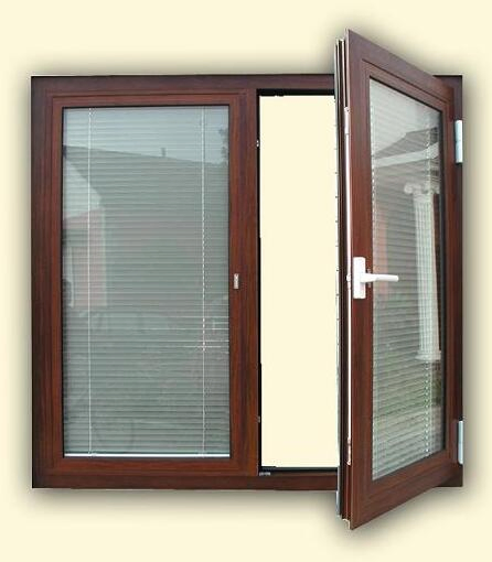 Hurricane Impact Double Glazed Inner Blinds UPVC Casement Glass Window