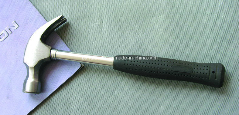 High Quality 16oz Claw Hammer with Steel Tube Handle