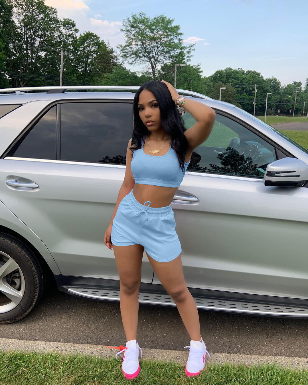 Комплект женский летний шорты и жилет