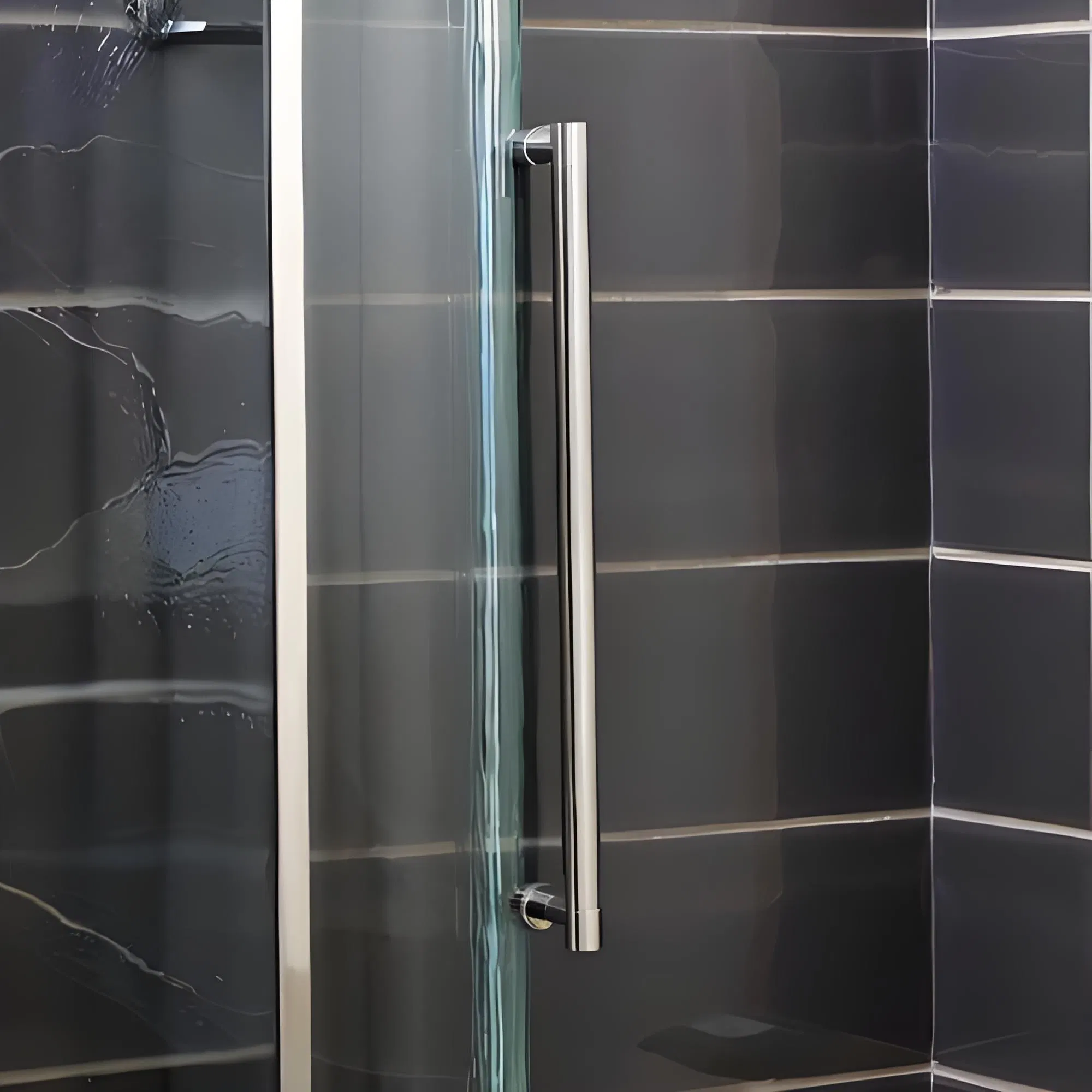 12mm High - Strength Tempered Shower Glass Door for Safety