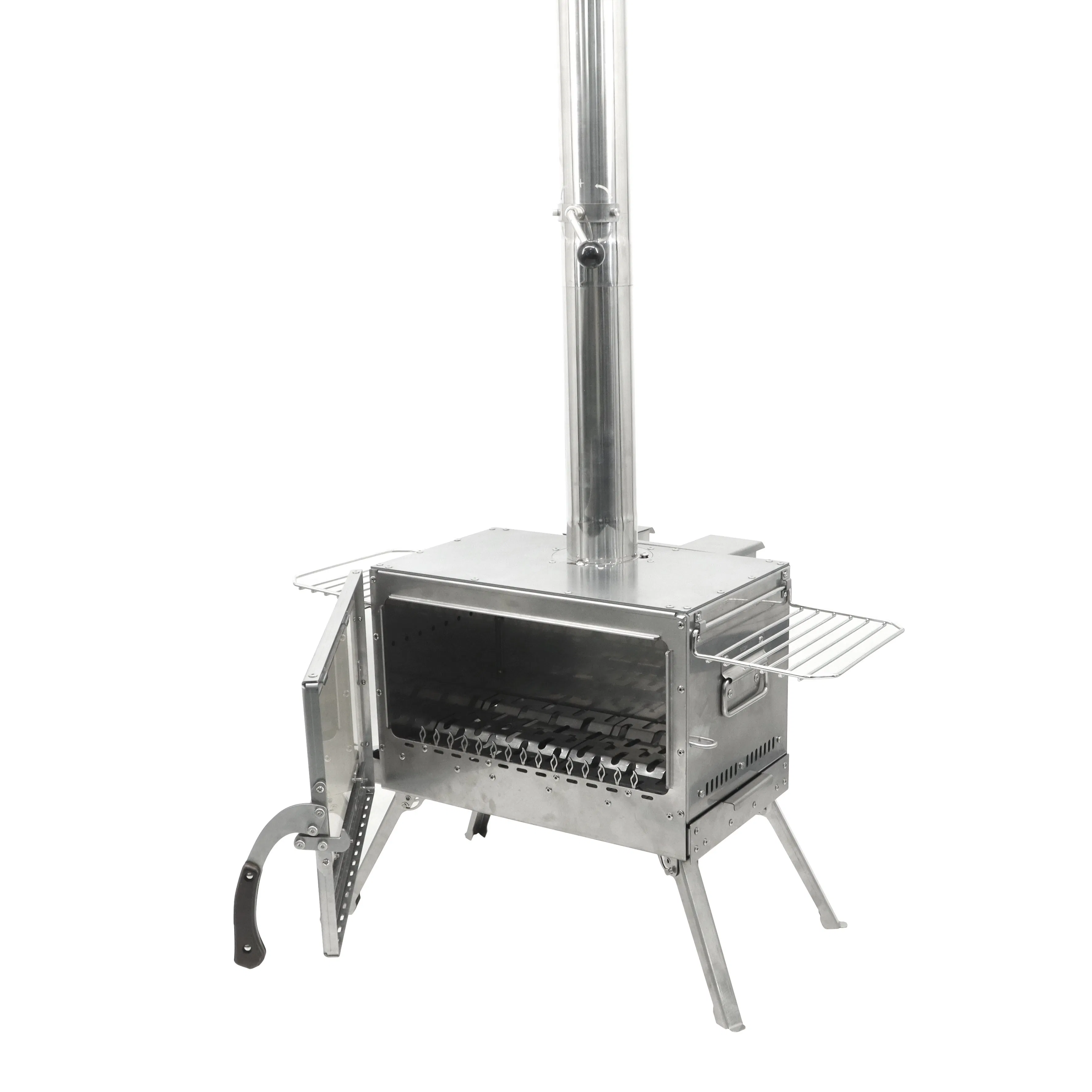 Дровяная печь-камин вертикальная для дома