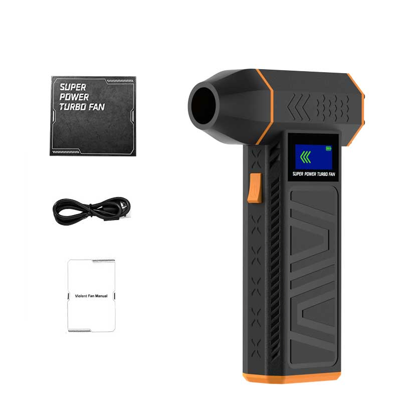 Mini Jet Turbo Fan Blower 130000rpm Adjustable Speed Portable LED Light Handheld Cordless Snow Blower Fan for Keyboard and Car