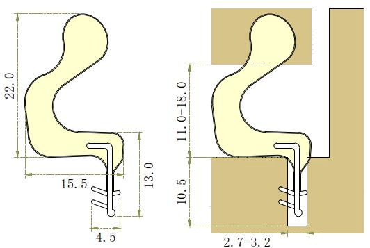 Dust-Proof Weatherstripping PU Foam Door Gasket Seal
