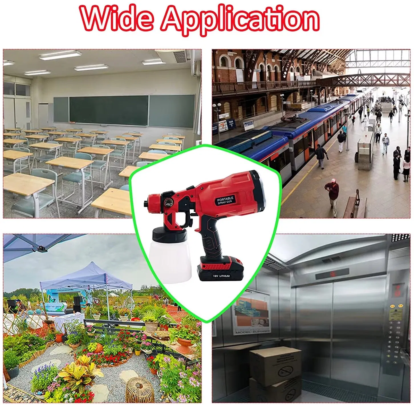 Portable 20V DIY Electric Battery Paint Spray Gun