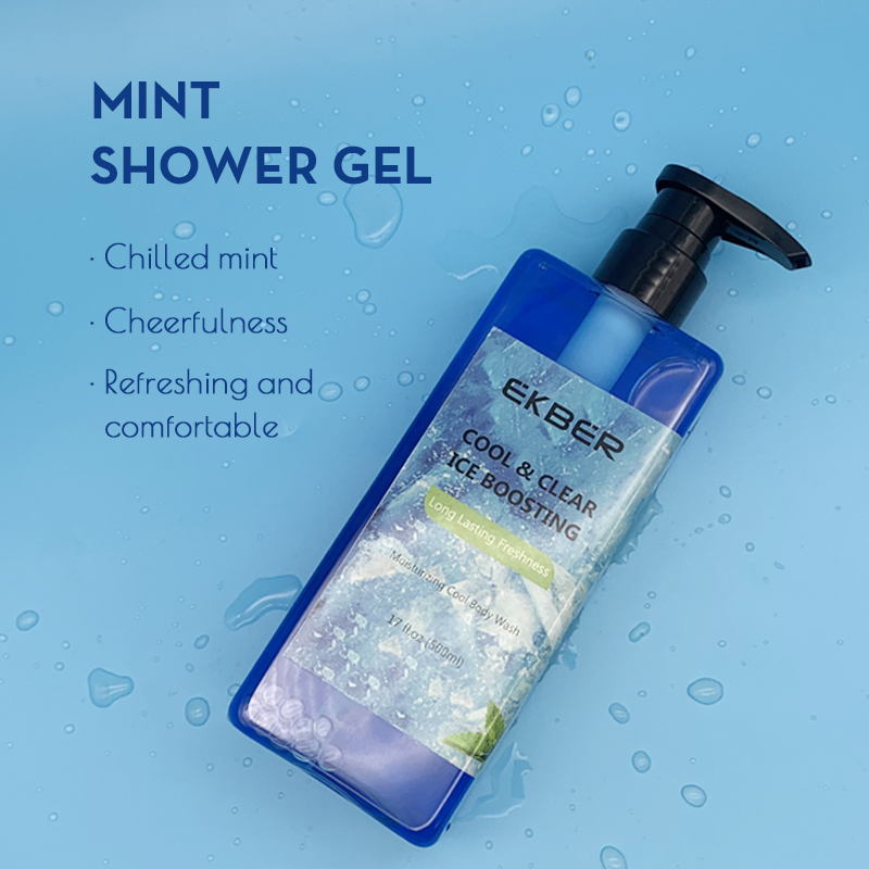 Mint Organic Plant Shower Gel Deep Cleaning Cool Blue Mint Body Wash