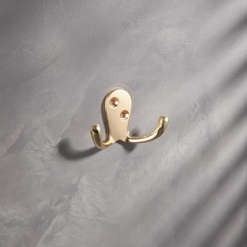 Wholesale Furniture Coat Double Hook Zinc Alloy Cabinet Wardrobe Hooks Clothes Hook