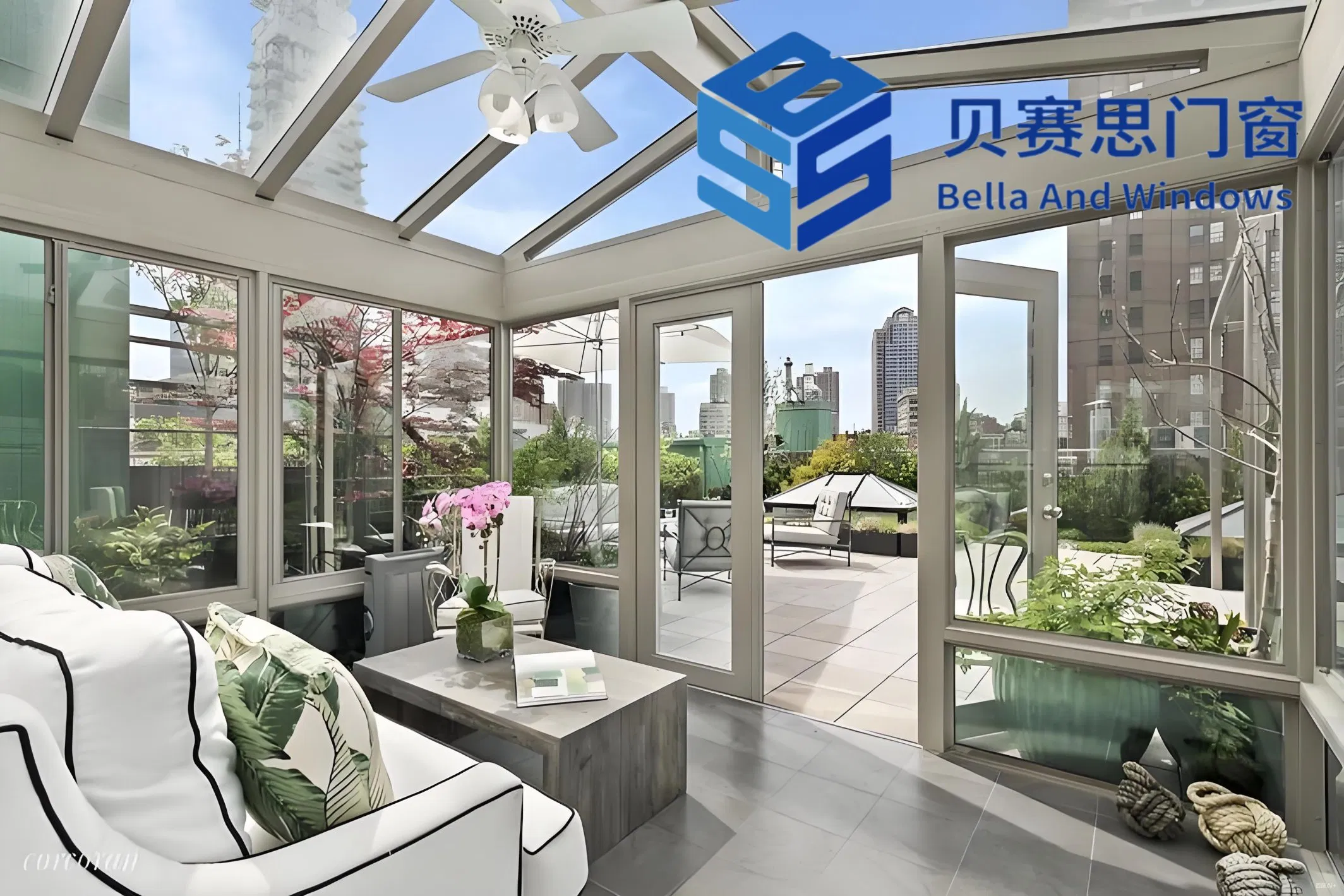 Chinese Beisaisi Factory Price Customized Anti-Corrosion All-Season Aluminum Alloy Tempered Glass Sunroom Garden House Patio Sunroom