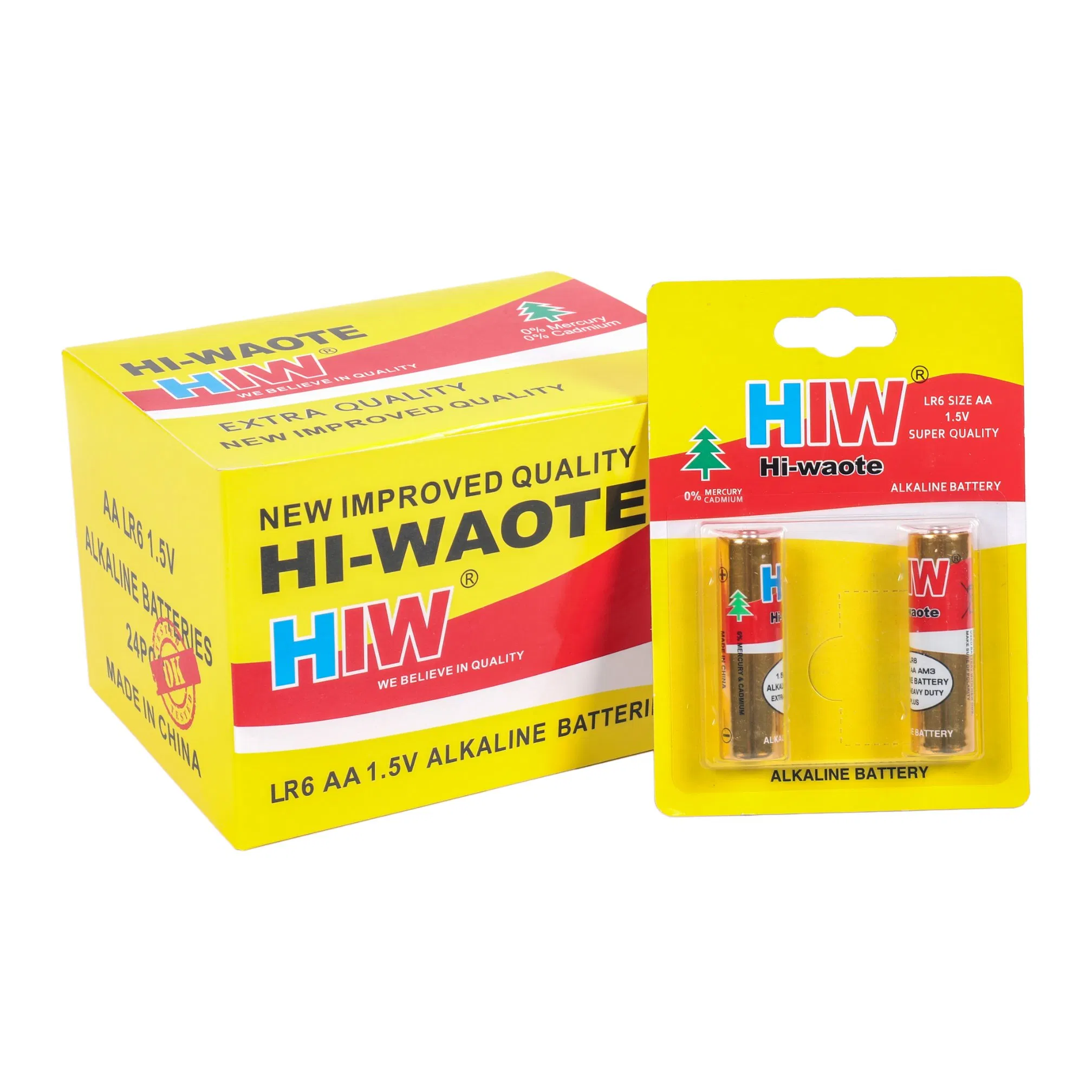 High Energy Density Hiw Lr6 AA 1.5V Alkaline Batteries - Safe and Reliable for Toys