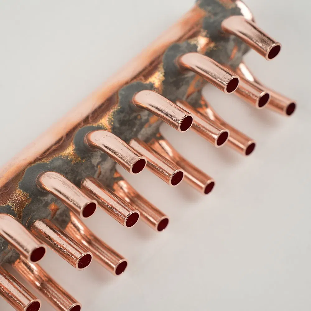 Welding Copper Manifold Header with Ball Valve Copper Pipe Fittings