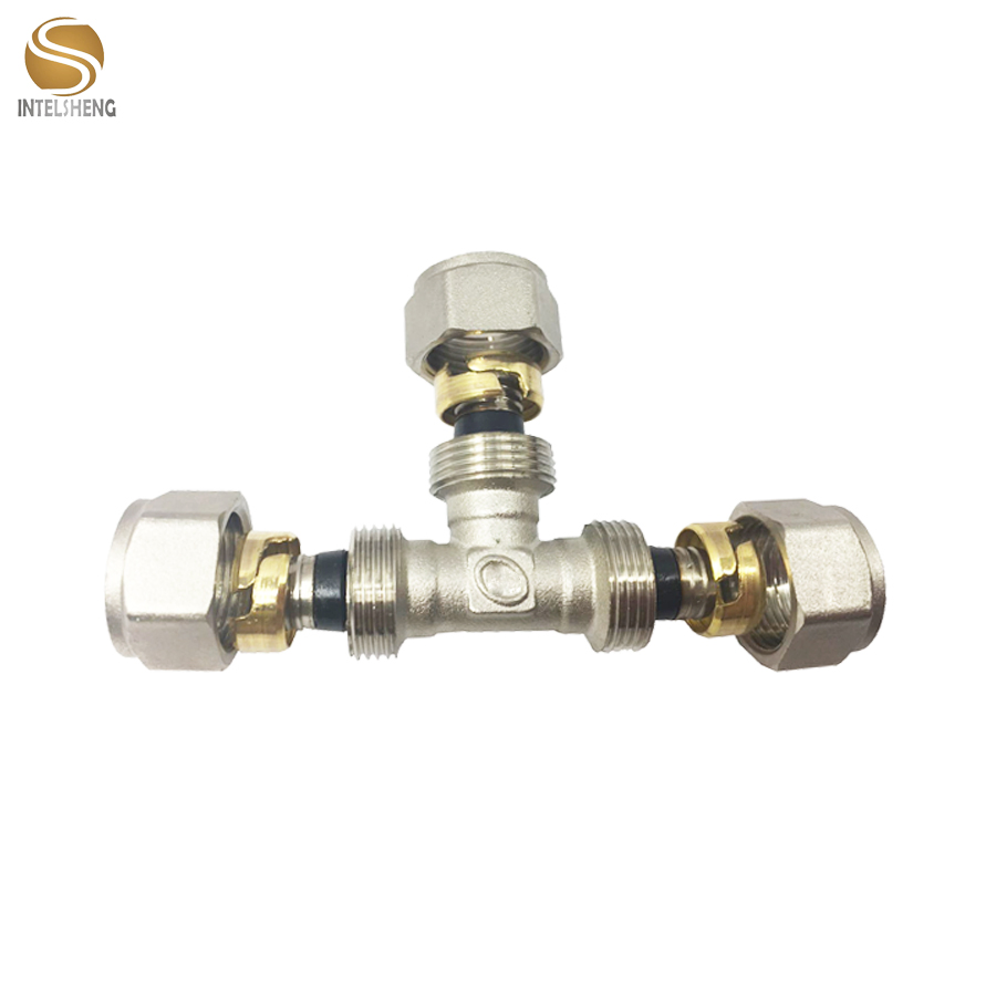 1/2 Inch Brass Compression Tee for Pex Pipe