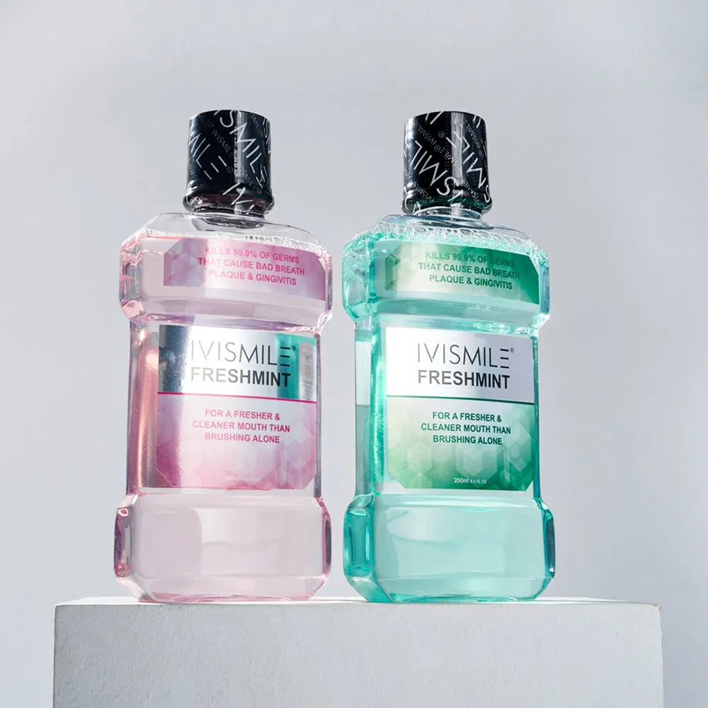Private Label Cool Mint Mouth Wash Flavor Customize Logo Oral Wash Teeth Cleaning Whitening Mouthwash