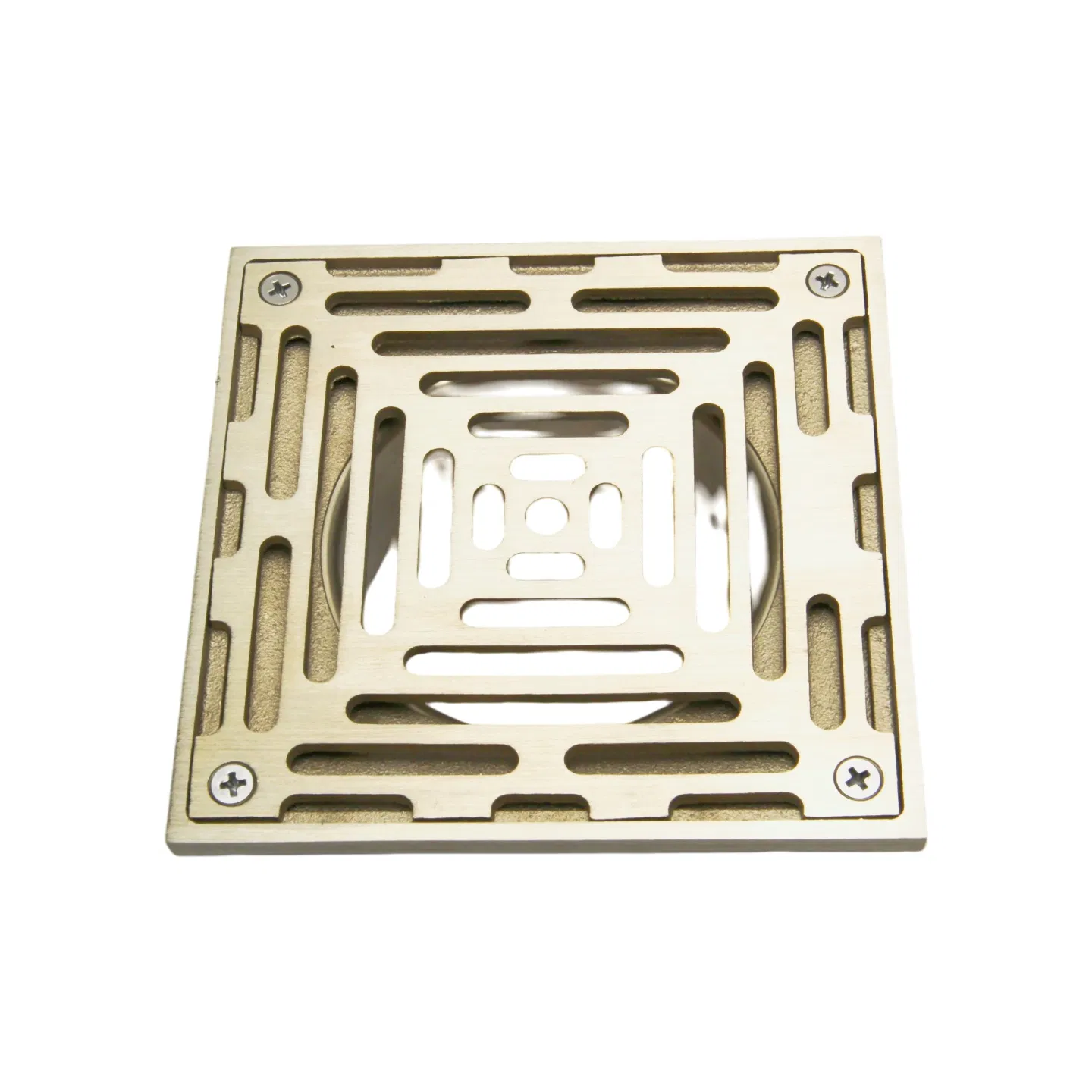 OEM 15*15cm Polished Brass Shower Drain