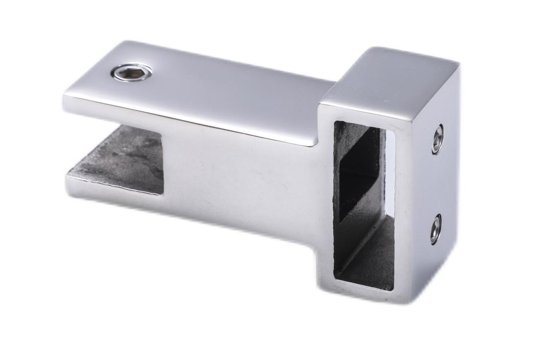 Shower-Enclosure Bathroom Pipe-Fitting Polished Finish 304-Stainless-Steel Support Bar Glass-Mount Bracket
