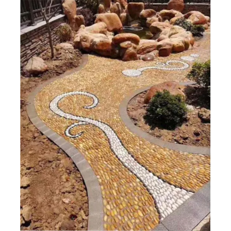 Wholesale Quality River Pebble Stone Natural Decorative Yellow Pebbles for The Garden