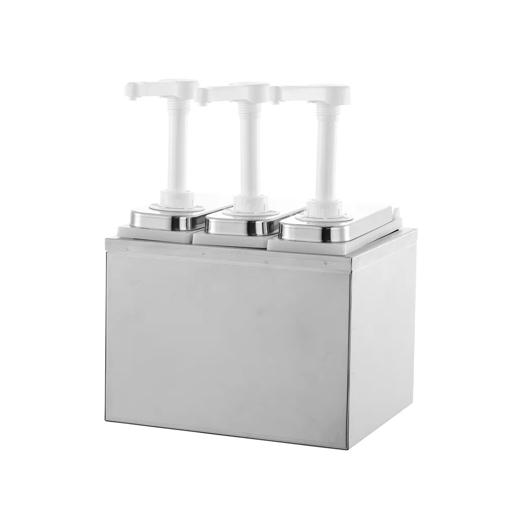 Factory 7 Quart Chamber Stainless Steel Restaurant Ketchup Condiment Dispensing Pump