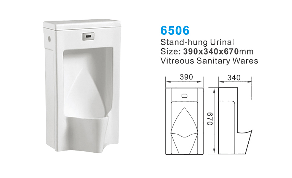 Ceramic Bathroom Accessories Urinal Products Sensor Wall Hung Urinal Toilet Urinal