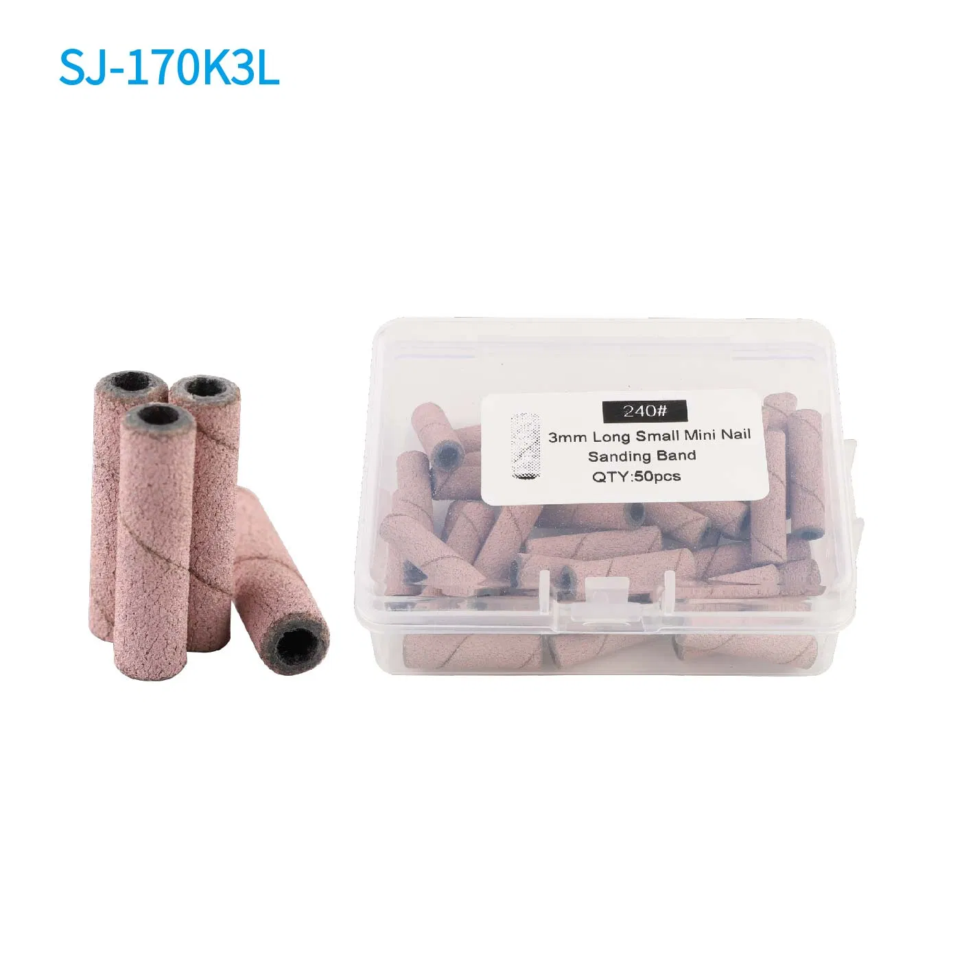 Pink Color 20mm Long Mini Type Nail Gel Removing Sanding Bands