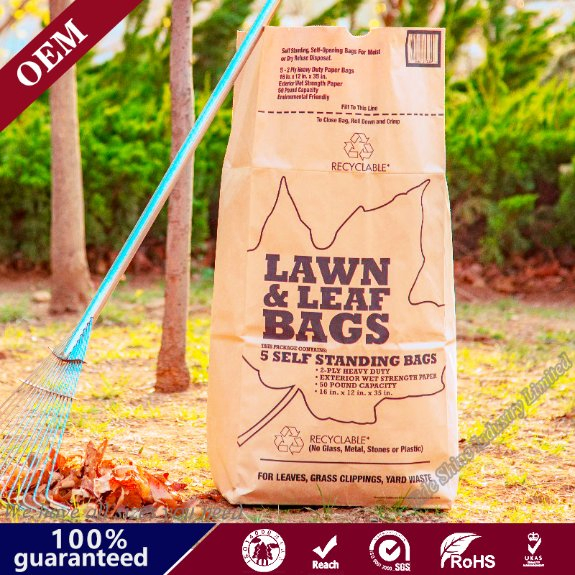 Moisture Proof Bio-Degradable Lawn Garden Waste Paper Bag