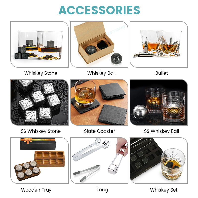 Personalized Crystal Square Whiskey Decanter and Glasses Set Christmas Whiskey Gift Set for Men