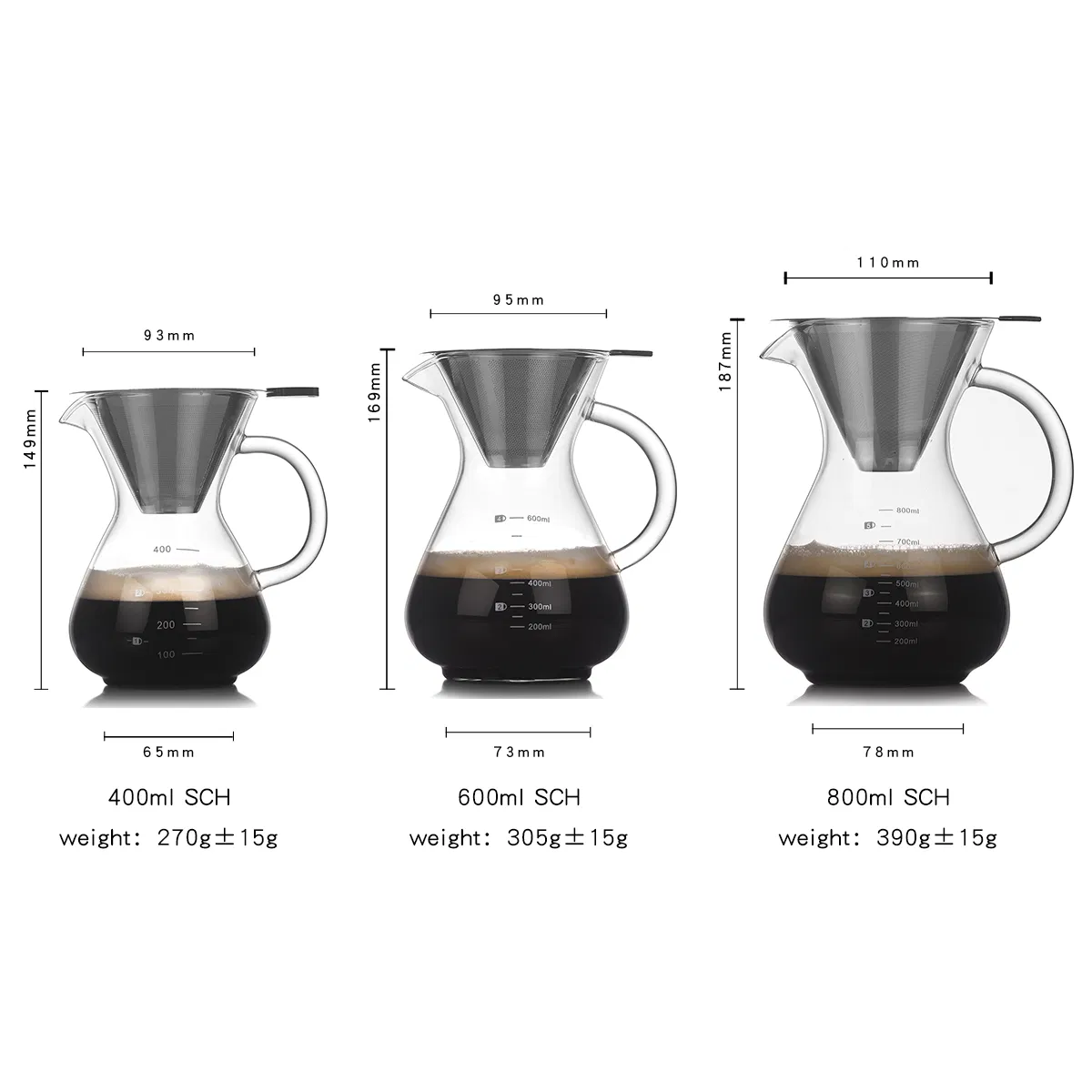 Кофейник из жаропрочного стекла Nordic с фильтром
